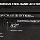 Serious Steel Fitness 32" Resistance Training Bands (Portable Exercise Band System Training Bands- Great for Individuals Under 5'10")