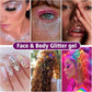 10 Colors Body Glitter,Face Glitter Makeup for Kids Women,Sparkly Chunky Hair Glitter for Eye Lip Hair Nails,Mardi Gras Glitter Makeup Face Paint,Singer Concerts Disco Rave Festival Accessories