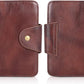 Real Leather Wallet Functional RFID Bifold Passport Holder Travel (Coffee)