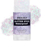 MEICOLY Clear White Face Body Glitter Stick,Hair Glitter Stick for Kids and Women,Sparkle Chunky Glitter Makeup,Waterproof Face Glitter for Party Rave Festival