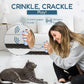 Kitty Cup Tumbler Cat Toy – Funny Cat Birthday Gifts with Catnip & Crinkle Paper, Cute Girl Kitten Toys (Chambray Blue)