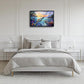 Framed Large Sea Turtle Wall Art for Living Room, Oversized Ocean Turtle Wall Decor Seascape Underwater Marine Life Canvas Painting Home Decoration for Living Room Bedroom Office 36"x24"