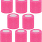 Self Adhesive Bandage Wrap,2 Inch Pink Breathable Elastic Cohesive Bandages, Vet Wrap Sports Tape Bulk for First Aid Supplies, Wrist Sprains Protection