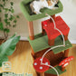 Mushroom Cat Tree Tower with Removable Scratcher, Large Hammock, Condo, Perch, 3 Sisal Posts – Multi-Level Cat Tree for Indoor Cats, Cute Cat Tower for Small Space Homes