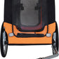 Blue-Grey Large Folding Bike Trailer for Dogs – Heavy-Duty Steel Frame, 66LB Capacity Pet Carrier for All-Terrain Cycling, Jogging & Camping Adventures!