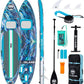 TRUISLAND Inflatable Paddle Board, Stand Up Paddle Board with Backpack, Non-Slip Thickened Deckpad, Waterproof Phone Case, Leash, Paddle, Hand Pump