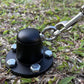 Dog Tie Out Stake Anchor, 360° Swivel Dog Tie Out Cable Runner for Yard Camping (Black)