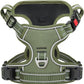 Timos Dog Harness Small Sized, No Pull Pet Harness with Neck Lockable Snap,No Choke Front Clip Dog Reflective Vest,Adjustable Metal Rings 3 Buckles,Easy Control Handle for Small Dogs Green S