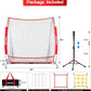 6x6ft Baseball & Softball Net for Hitting,Pitching and Batting, Throwing,Baseball net with Sturdy Bow Frame,Battting Tee,Strike Zone, Middle Size,Suitable for Kids!