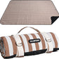 Striped Picnic Blanket Waterproof & Sand Proof, 5-Layer Beach Blanket Portable with Carry Strap, Extra Large Foldable Picnic Rug Machine Washable for Camping Party,Wet Grass,Kids Playground