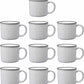 DISCOUNT PROMOS Ceramic Campfire Coffee Mugs 13 oz. Set of 10, Bulk Pack - Perfect for Tea, Espresso, Cappuccino, Hot Cocoa - White