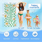 JML Personalized Beach Towel with Name, Custom Flower Beach Towel, Customized Microfiber Pool Towel, Quick Dry & Absorbent Swim Towel for Adult,Anniversary, Birthday, Summer Holiday,Vacation