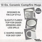 DISCOUNT PROMOS Custom Ceramic Campfire Coffee Mugs 13 oz. Set of 100, Personalized Bulk Pack - Perfect for Tea, Espresso, Cappuccino, Hot Cocoa - White