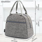 FlowFly Insulated Lunch Cooler Bag - Tote Bag Organizer for Women/Men, Heather Grey