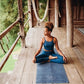 YOGA DESIGN LAB | The Combo Yoga Mat | 2-in-1 Mat+Towel | Eco Luxury | Ideal for Hot Yoga, Power, Bikram, Ashtanga, Sweat | Studio Quality | Includes Carrying Strap!