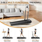 WELLFIT 10% Incline Foldable Walking Pad Treadmill with Handle Bar for Home, 360 LBS Capacity, 7.6MPH Max Speed,Wide Shock Absorbing Deck, 3.0HP Low Noise, for APP/Mute Remote