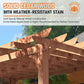 MUPATER 12x16 FT All Cedar Wood Wooden Pergola, Pergola Kit with Stakes, Quality Wood Supported Structure, Snow and Wind Supported, Outdoor Garden Shelter with Cedar Framed for Backyard, Deck, Lawn