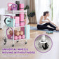 Yoga Mat Storage Rack, Home Gym Storage Rack, VOPEAK Workout Storage for Yoga Mat, Foam Roller, Equipment Gym Storage for Home Exercise and Fitness Gear (Metal)