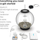biOrb Classic 60 Acrylic 16-Gallon Aquarium with Multi-Color Remote-Controlled LED Lights Modern Tank for Tabletop Display, Black