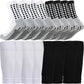 KMOLY 1 Set Soccer Grip Socks,Shin Guard Sleeves for Football Basketball for Men and Women Black/White One Size