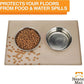 Neater Pet Brands Neater Mat Pet Mats for Food and Water, Cat & Dog Bowl Mat Waterproof Silicone, Feeding Tray, Dog Food Mats for Floors, Placemat w/Raised Edge for Under Bowls, 24" x 16", Cappuccino