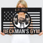Custom Metal Gym Sign Personalized Workout Room Fitness Decor, Powerlifting Motivational Wall Art, Home Garage Center Gift for Women, Men, Dad, Papa, Grandpa, Mother, Sister, Girls, Steel Design