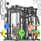 Power Cage,1600lbs Multi-Function Power Rack with Adjustable Cable Crossover System and More Training Attachment, Weight Cage for Home Gym