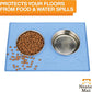 Neater Pet Brands Neater Mat Pet Mats for Food and Water, Cat & Dog Bowl Mat Waterproof Silicone, Feeding Tray, Dog Food Mats for Floors, Placemat w/Raised Edge for Under Bowls, 32" x 24", Light Blue