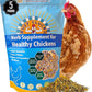 Herb Supplement for Backyard Chickens - Natural Chicken Treats, Poultry Feed Botanical Mix, Plant-Based Coop Snacks for Daily Wellness, Feather Quality, Egg Production, USA (5 LB)
