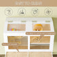 Hamster Cage with Storage Cabinet, Guinea Pig Cage for Small Animals, Large Hamster Cage and Habitat with Easy View Acrylic Panels and Pull Out Drawer for Hamster, Rabbit, Hedgehog, Easy to Clean