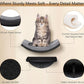 2-Piece Cat Wall Steps with Grey Felt Pads, Floating Cat Wall Perches and Climbing Steps, Wall Mounted Shelf for Small and Large Cats