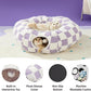 Lesure Cat Tunnel Bed for Indoor Cats - Cute Cat Donut Tunnel Toys for Small Large Cats with Washable Circle Cushion, Round Pet Peekaboo Cave Toy for Kitten/Puppy/Rabbit, Standard Purple