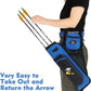SUNYA Archery Hip Quiver for Arrows. Includes 3 Tubes Arrow Holder, Accessories Pockets and Waist Belt. Fit for Compound and Recurve Bow Practice.