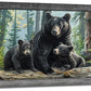 Large Wall Art Black Bear Canvas Cabin Living Room Pictures Prints Forest Oversize Wall Decor Animal Painting Artwork for Bedroom Dining Office Home 60"x30"