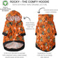 Rocky – The Orginal Lightweight Hooded TEE 100% Organic Cotton Dog Hoodie Pet Coat Sweater for Small, Medium, Large Dogs, Spooky, X-Large