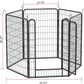 Dog Playpen, Outdoor Dog Fence, 6 Panels, 40" H Dog Pen for Large/Medium/Small Dogs, Heavy Duty Metal Pet Fence with Gate, Portable Dog Fence for RV Camping and Yard (Black)