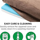 Furhaven Cooling Gel Dog Bed for Large Dogs w/ Removable Bolsters & Washable Cover, For Dogs Up to 125 lbs - Luxe Faux Fur & Performance Linen Sofa - Woodsmoke, Jumbo Plus/XXL