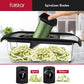 Fullstar Mandoline Slicer for Kitchen, Fruit Cutter, Cheese Grater, Cucumber Slicer, Veggie Spiralizer, Food Cutter & Kitchen Gadgets with Safety Glove (11 in 1, Stainless Steel)