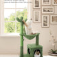 Cactus Cat Tree 40" Cat Tower with Large Metal Carpet Hammock, Cat Scratching Post for Indoor Cats with Condo & Replaceable Toy Ball, Green