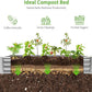 Land Guard 2 Pack 6×3×1ft Galvanized Metal Raised Garden Bed, Metal Planter Kit Box Outdoor for Deep-Rooted Vegetables, Flowers, Green and Herbs……