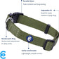 Blueberry Pet Essentials Medium Dog Collar in Military Green | Adjustable & Eco-Friendly Durable Nylon Strap | Classic Collar for Medium Dogs, Boy & Girl Pets