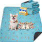 Sunheir Washable Pee Pads for Dogs 2-Pack Reusable Puppy Pet Training Pads, Waterproof Dog Crate, Whelping Pad, Non-Slip Protects Against Urine Leakage (Leaves - Sky Blue, 36x41) F-U1