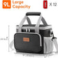 Lifewit Medium Lunch Bag Insulated Lunch Box Soft Cooler Cooling Tote for Adult Men Women, Gray and Black 12-Can (9L)