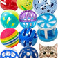 10-Pack Cat Toy Balls with Bell for All Cats, Playtime Paradise (1.5'' - 2.3'', Cat Toys Mega Set)