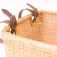 Retrospec Bicycles Cane Woven Rectangular Toto Basket with Authentic Leather Straps and Brass Buckles