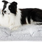 Bedsure Orthopedic Dog Beds Large Sized Dog - Washable Large Dog Cat Bed Waterproof, Comfort Dogs Couch Sofa with Washable Removable Cover, Pet Bed with Nonskid Bottom, Long Faux Fur-Misty Grey, 35"