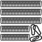 200 PCS 2'' Spring Snap Hook Carabiner, M5 3/16 Inch Galvanized Black Steel Carabiner Clip, 220LBS Holding Capacity Quick Link Clip Keychain for Hammock Dog Leash & Camping Gym