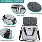 BAGLHER Dog Travel Bag, Pet Travel Bag (ALL Pet Travel Supplies), With 2 Pet Food Containers and 2 Collapsible Silicone Bowls; Essential Kits for Pet Travel DLwhite