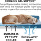 Furhaven Cooling Gel Dog Bed for Large Dogs w/ Removable Bolsters & Washable Cover, For Dogs Up to 95 lbs - Two-Tone Plush Faux Fur & Suede L Shaped Chaise - Marine Blue, Jumbo/XL