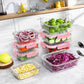 10 Packs Glass Meal Prep Containers with Lids, Glass Food Storage Containers Set, Airtight Lunch Containers, Microwave, Oven, Freezer and Dishwasher Safe, Pink